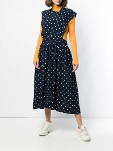 Comme Des Garçons Pre-Owned midi jurk met polka dots - Blauw