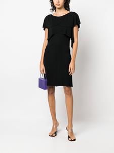 CHANEL Pre-Owned Gedrapeerde mini-jurk - Zwart