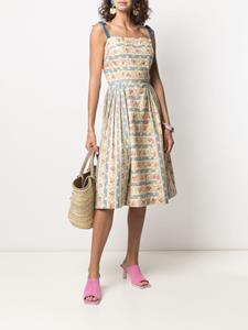 A.N.G.E.L.O. Vintage Cult Midi-jurk met bloemenprint - Geel