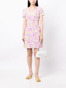 CHANEL Pre-Owned Mini-jurk met abstracte print - Paars