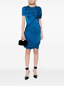Alexander McQueen Pre-Owned 2010s satijnen mini-jurk - Blauw