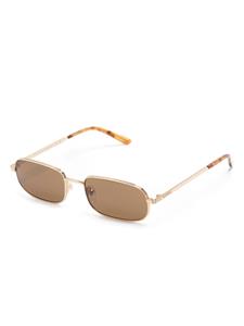 Gucci Eyewear rectangle-frame metal sunglasses - Goud