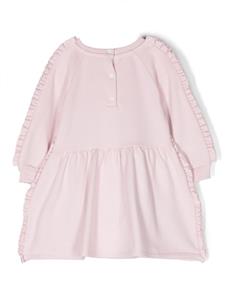 Missoni Kids logo-print cotton flared dress - Roze