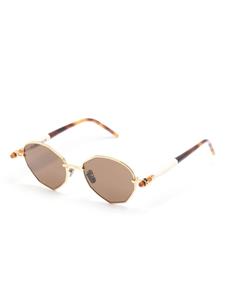 Kuboraum P71 geometric-frame sunglasses - Beige