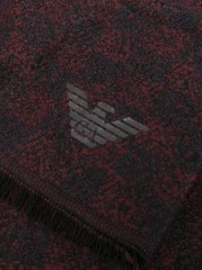 Emporio Armani Sjaal met logoprint - Rood