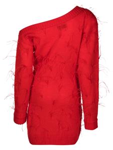 Rowen Rose Asymmetrische mini-jurk - Rood