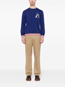Paul Smith Sweater met geborduurd logo - Blauw
