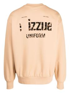 Izzue Sweater met logoprint - Bruin