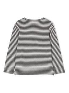 Douuod Kids Promoteo striped cotton T-shirt - Grijs