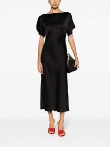 Nº21 Midi-jurk met boothals - Zwart