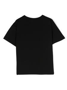Moschino Kids T-shirt met ronde hals - Zwart