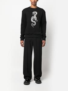 Roberto Cavalli Overhemd met slangenprint - Zwart