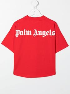 Palm Angels Kids T-shirt met logoprint - Rood