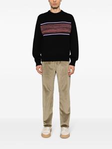 Paul Smith fine-knit striped jumper - Zwart