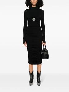 Roberto Cavalli Midi-jurk met detail - Zwart
