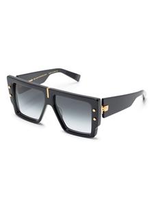 Balmain Eyewear B-Grand zonnebril met rechthoekig montuur - Zwart