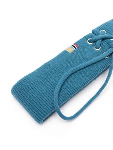 Extreme cashmere Ribgebreide riem - Blauw