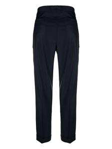 Barba pleated virgin wool tailored trousers - Blauw