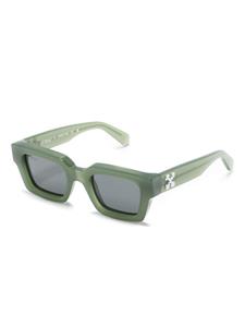 Off-White Virgil zonnebril met rechthoekig montuur - Groen