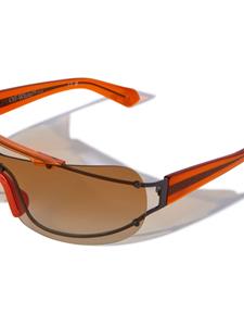Off-White Big Warf zonnebril met biker montuur - Oranje