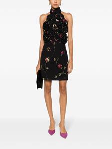 ROTATE Mini-jurk met bloemenprint - Zwart