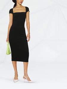 PINKO Midi-jurk met vierkante hals - Zwart