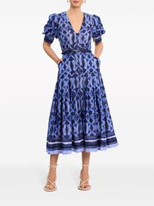 Rebecca Vallance Midi-jurk van biologisch katoen - Blauw