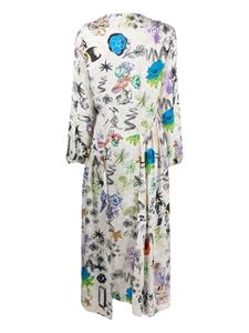 Bimba y Lola Midi-jurk met bloemenprint - Beige