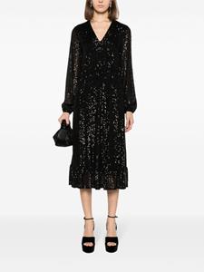 TWINSET Midi-jurk verfraaid met pailletten - Zwart