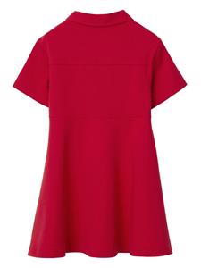 Burberry Kids button-fastening short-sleeve dress - Rood