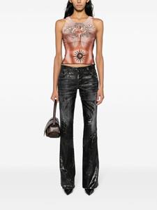 Dsquared2 coated bootcut jeans - Zwart