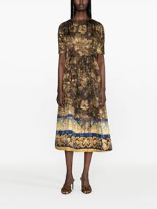 Pierre-Louis Mascia Midi-jurk met bloemenprint - Bruin