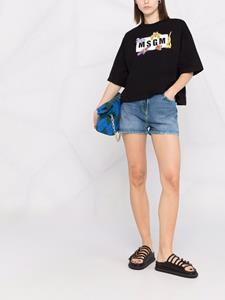 MSGM Shorts met contrasterende stiksels - Blauw