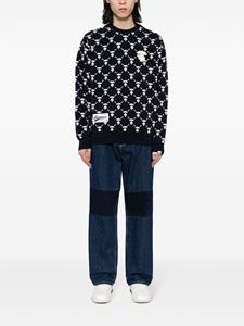 AAPE BY *A BATHING APE patterned intarsia knit jumper - Blauw