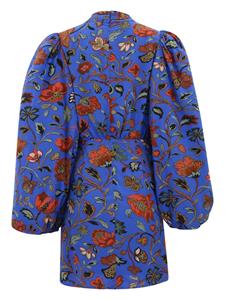 Rhode Mini-jurk met bloemenprint - Blauw