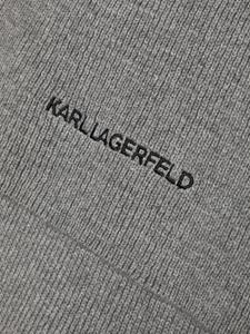 Karl Lagerfeld Ribgebreide sjaal - Grijs
