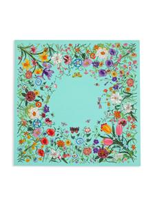 Gucci Sjaal met bloemenprint - Blauw