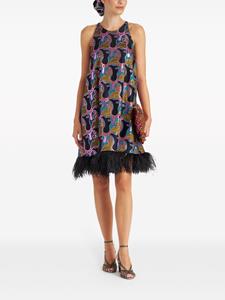 La DoubleJ Mini-jurk met jacquard - Blauw