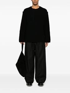 Yohji Yamamoto Trui met asymmetrische hals - Zwart