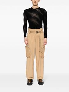 Dion Lee belted straight-leg trousers - Bruin