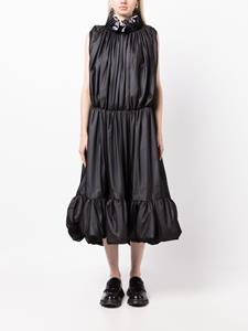Comme Des Garçons Midi-jurk met hoge hals - Zwart