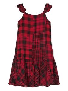 Ralph Lauren Kids Geruite jurk - Rood