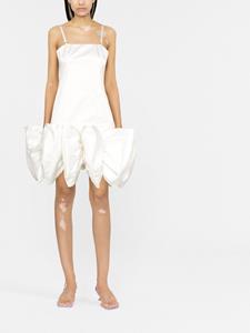 ROTATE Leiza jurk met strikdetail - 11-0601 BRIGHT WHITE