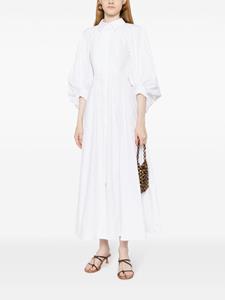 Huishan Zhang Midi-blousejurk van popeline - Wit