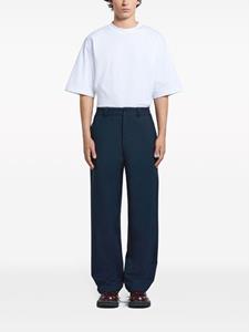 Marni Pantalon met logoband - Blauw