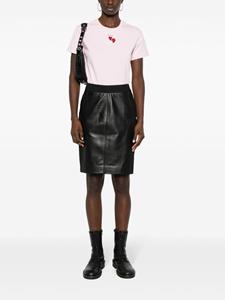 PINKO zip-fastening leather skirt - Zwart