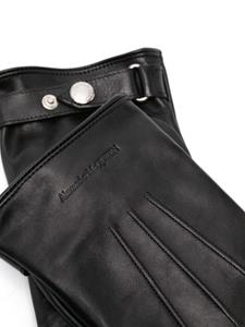 Alexander McQueen Leren handschoenen - Zwart