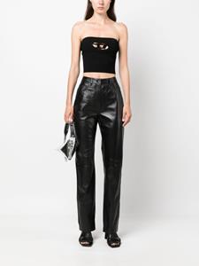 Calvin Klein Leren broek - Zwart