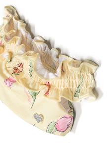 Monnalisa Bikini met bloemenprint - Geel