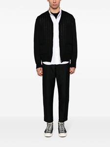 Visvim V-neck zip-up wool-blend cardigan - Zwart